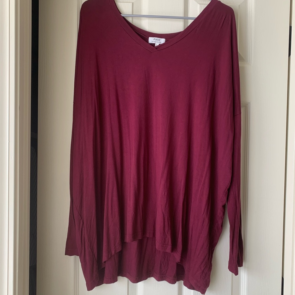 Piko Maroon Blouse